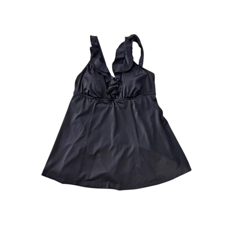 Maxine of Hollywood Swim Dress Ruffle Top Adj Strap 16W Swimsuit